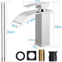 Grifo Lavabo Cascada Grifo Mezclador de Acero Inoxidable 304 para Baño - details 6