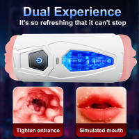 Taza de masturbación eléctrica abierta, 10 modos de vibración, juguetes irritantes para el pene, sexo Oral y masturbación de doble canal vulvar, productos para adultos masculinos - details 6