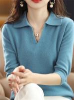 Suéteres de Punto para Mujer Ropa Cálida de Moda, Suéter Informal de Manga Larga con Cuello en V, Top Holgado, Otoño e Invierno, Novedad de 2025 - details 10