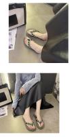 Nuevas Sandalias de Verano para Mujer 2025 Diamantes de Imitación, Estilo Playero, Viento, Moda, Talón Inclinado, Antideslizantes - details 24