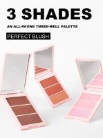 HANDAIYAN Resaltador de Contorno 3 en 1, Paleta de maquillaje, Resplandor Mate, Iluminador pigmentado, bronceador, 3 Colores - details 3