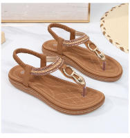 Sandalia Plana Mujer 2025 Boho Chic con Hebillas Metálicas de Lujo - Zapatos de Verano Cómodos para Playa, Fiesta y Diario, Moda Primavera-Verano Elegante - details 30