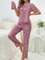 Conjunto de pijama de mujer con pantalones de manga corta, ropa de dormir con cinturilla en 5 colores - details 10