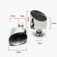 2 uds Audi RS3 RS4 RS5 RS6 RS7 doble punta interior para S3 S4 S5 S6 sistema de escape silenciador tubo de escape - details 5