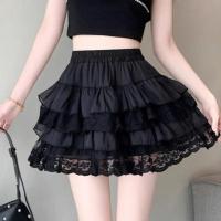 Falda tutú de encaje gótico elástico para mujer, enagua con detalle de malla negra, minifaldas sexys de tul, ropa para fiesta y discoteca, bailarina - details 7