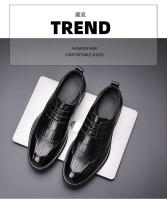 Zapatos de cuero de vaca de primera calidad Mocasines negros para hombres con cordones hechos a mano Calzado formal de negocios británico - details 5