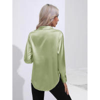 Camisa de satén para mujer, blusa de manga larga, nuevo estilo primavera/verano, ropa de mujer - details 25