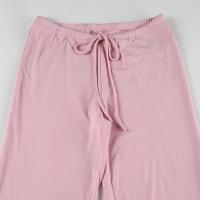 Conjunto de 2 piezas de pantalón superior para mujer, Top elegante con cuello en V y manga larga, pantalones con cintura elástica con cordones, trajes para mujer 2025 - details 11