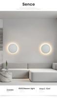 Lámpara de pared redonda para interiores/estilo minimalista moderno, mesita de noche para dormitorio, escalera, porche/fuente de luz LED, Sensor táctil de cuerpo humano - details 4