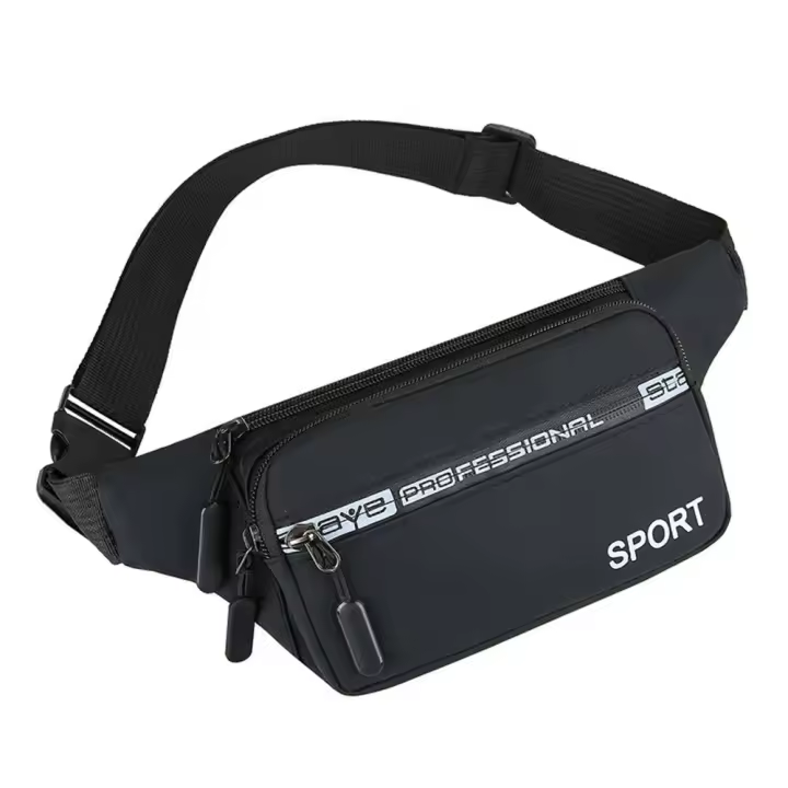 Riñonera de nailon impermeable para hombre, bolsa de pecho, cinturón de almacenamiento, diseño de moda - 1