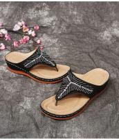 Women Open Toe Boho Casual Sandals Hollow Out Flip Flops Summer Wedge Sneakers Women's Footwear - details 14