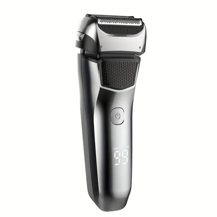 Afeitadora Eléctrica Recargable Barba de Papel Húmedo/Seco, Pantalla LED, Afeitadora de Belleza para Hombres con Recortador Pop-up - 1