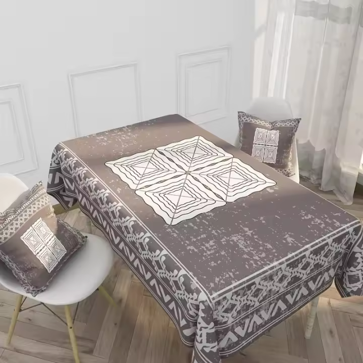 Mantel de cocina rectangular impermeable para hotel con patrón retro de estilo étnico para el hogar - 1