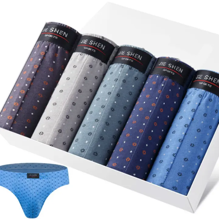 2025 5 unids/lote 100% calzoncillos de algodón para hombre, ropa interior de talla grande, bragas, pantalones cortos cómodos sexis transpirables para hombre - 1