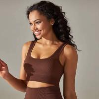 Sujetadores deportivos sin costuras para mujer, ropa interior a prueba de golpes para correr en el gimnasio, top corto, sujetador de yoga transpirable - details 47