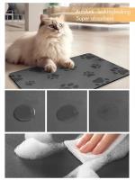 Mantel Individual absorbente de agua para mascotas, esterilla de alimentación para perros y gatos, almohadilla para comedero - details 5