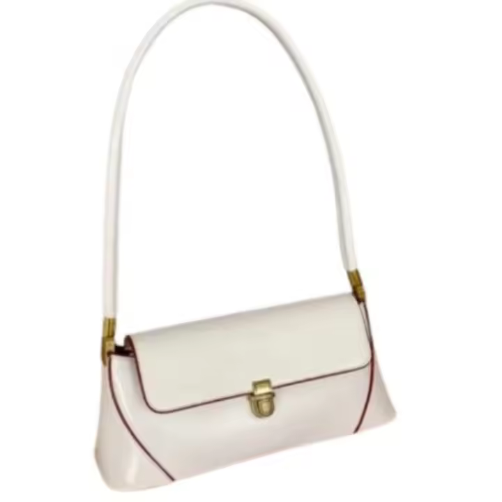 Bolso de hombro Vintage para mujer, cartera clásica de cuero, bolso de mano Retro con hebilla - 1