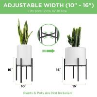 Soporte de flores de Cruz de Hierro, moderno y minimalista, para balcón, planta verde - details 5
