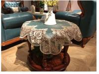 Mantel ENCE de lujo para salón, funda para dormitorio, papel tapiz para fiesta, bordado blanco americano, decoración de mesa de comedor - details 3