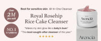 arencia vegan rosehip korean rice cake cleanser mochi soap