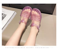 Zapatos de princesa de gelatina con suela blanda y punta abierta, zapatos de playa romanos huecos y transpirables - details 10