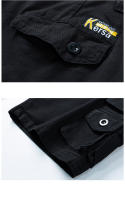 Shorts de Cargo de Algodón 100% Pantalones Cortos de Verano para Hombres Color Sólido - details 9