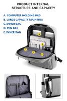 Mochila para ordenador portátil de gran capacidad para hombre, bolso de hombro informal, multifuncional, con carga Usb, impermeable - details 2