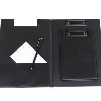 Portapapeles plegable A4 A5, color negro, con hebilla de Clip, carpeta de archivos para conferencias, almohadilla de escritura de cuero PU ultrasuave, suministros de oficina, 1 Uds. - details 11