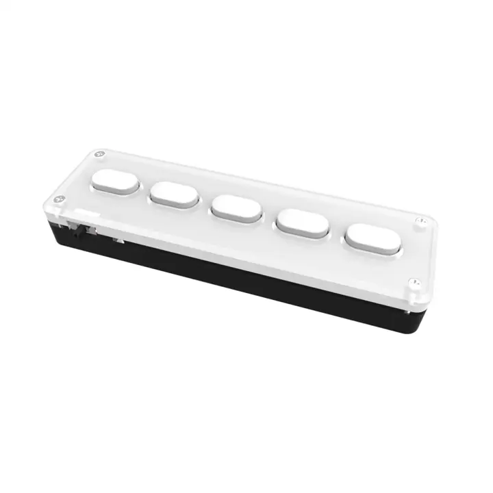 5 Keys Custom Keypad Macro Programmable Bluetooth Keyboard Copy Paste Rgb Button Gaming Mechanical Keyboard White - 1