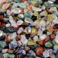 Piedra variada de cristal para decoración de jardín, gemas de Reiki curativas, pulido Natural mixto, Chips de cristal volteados, 100g - details 4