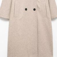 2024 otoño nuevo estilo europeo y americano doble botonadura solapa de manga larga de lana suave chaqueta suelta - details 10