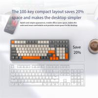 Teclado mecánico de 100 teclas, 2,4G, Bluetooth, estructura de junta de teclado inalámbrico - details 1