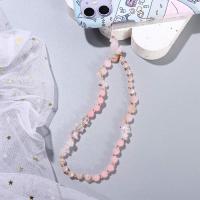 Cadena de grava para teléfono móvil, cuerda antipérdida, cadena de cuentas con letras, correa para teléfono móvil, cordón de cuentas de piedra de cristal, cordón para teléfono móvil - details 10