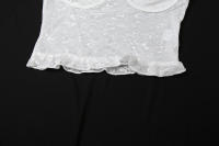 BUNO-Conjunto de 2 piezas de encaje de gato extraño para mujer, camisola de retazos de líneas oscuras con flores de Jacquard y parte inferior de encaje de pierna recta, traje a juego - details 17