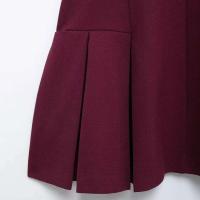 TRZA-Mini vestido de punto plisado acanalado en contraste para mujer, cuello polo, mangas cortas, vestidos femeninos, moda elegante - details 7