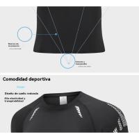 Leggings de deporte para hombre Pantalones de entrenamiento de baloncesto de verano Ropa de fitness elástica transpirable de manga corta - details 7