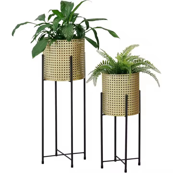Soporte de Metal para Plantas 2 Piezas Tamaño 50 x 21 x 21 cm y 70 x 24 x 24 cm - 1
