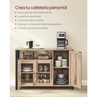 Muebles para Sala de Estar 3 Puertas Estilo Casa Campo Marrón Roble y Negro Tinta - details 3