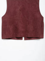 TRAFZA 2025 verano Mujer sólido sin mangas Casual estilo callejero Top corto mujeres cuello redondo bordado diseño Vintage chaleco Top - details 12