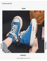 Zapatillas Deportivas de Moda y Versátiles Transpirables, Cómodas y Informales con Punta Redonda Elevada, Suela Gruesa de Lona - details 1