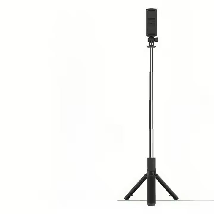 1pc Palo selfie extensible con control remoto inalámbrico, soporte trípode para smartphone giratorio 360 ° , material ABS alimentado por batería, cardán reemplazable para transmisión en vivo y selfies, esencial para viajes, compatible con dispositivos - 1