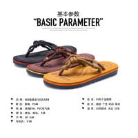 Chanclas de verano pareja masculina antideslizante zapatillas vietnamitas de los hombres clip y sandalias de arrastre en la playa - details 2
