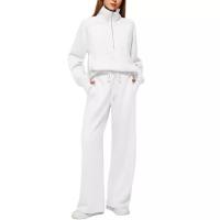 Conjuntos de dos piezas de otoño para mujer, sudaderas informales de cuello alto y pantalones de chándal, trajes deportivos para mujer - details 2