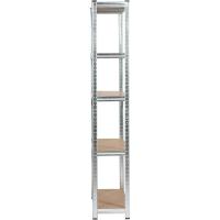 Estanterías Metálicas de Acero Galvanizado con 5 Baldas de MDF, Plata, 180x90x40cm Pack de 2 - details 16