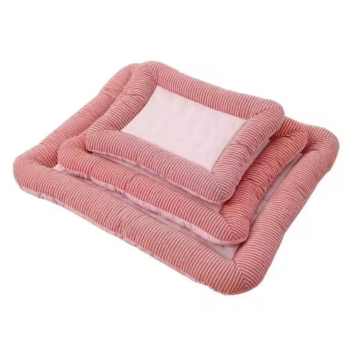 Alfombra de enfriamiento para perros y gatos, material de seda de hielo suave para verano, cama de playa para mascotas - 1