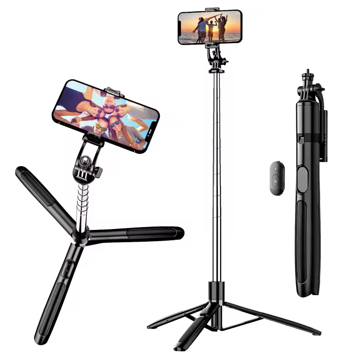 Trípode para Teléfono de 157.48cm y Trípode para Selfie Stick, Todo en Uno Trípode Profesional para Celular, Trípode para Celular con Control Remoto Inalámbrico y Soporte para Teléfono, Compatible con iPhone 14/13/12 Pro Max, Samsung, Android, Cámaras - 1