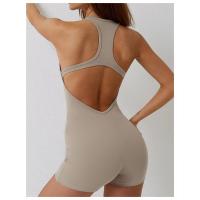 Mono deportivo de yoga sin mangas para mujer, mono ajustado para entrenamiento, ropa deportiva - details 3