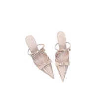 Suave punta cabeza arco stiletto tacones altos nueva bolsa cabeza media zapatillas muller zapatos zapatos de mujer - details 5