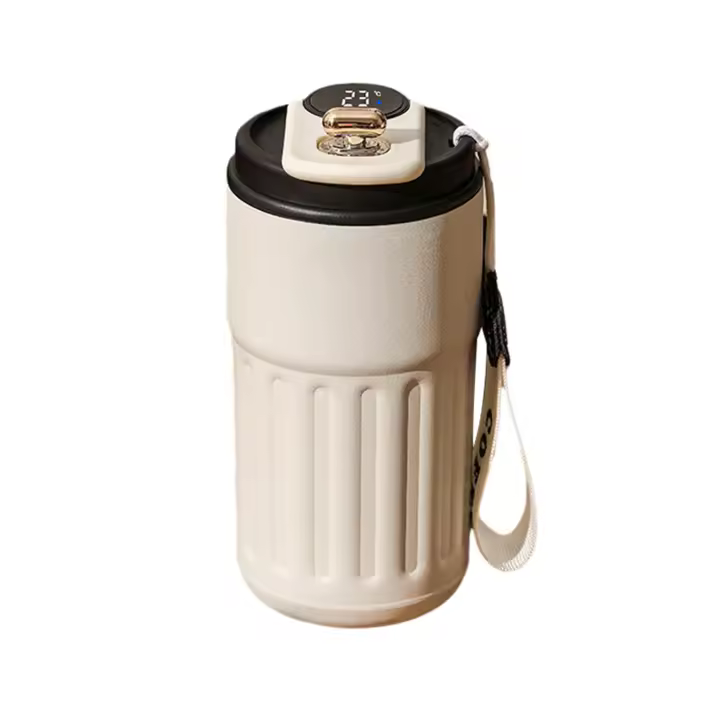 Taza de aislamiento portátil con pantalla Digital, botella reutilizable resistente al calor para mujeres y hombres - 1