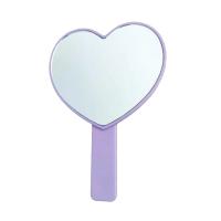 Handheld Mirror Small Heart Shaped Makeup Mirror Portable Plastic Travel Mirror for Women Girls